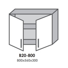 Кухонна секція В20-800 верхня 800 два фасади 554 Модерн Еверест  