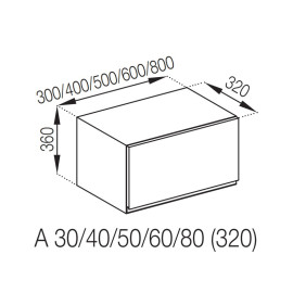 Кухонная секция антресоль А 40 (320) Тина Мир мебели