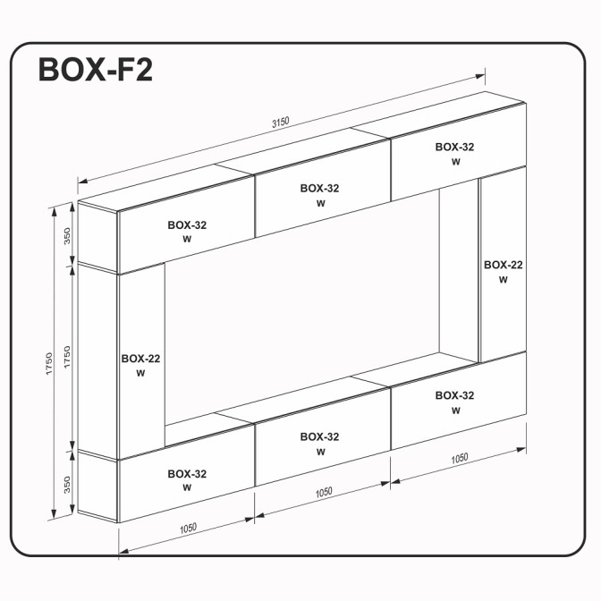 Вітальня BOX F2 / MiroMark BX-F2-WB