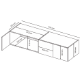Антресоль 4Дв Асти / Asti Глянец Белый - Дуб Крафт MiroMark AS-04-WB