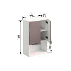 Кухонная секция верхняя В 60 2Д п/мікрохв. (920) Зарина Мир мебели 