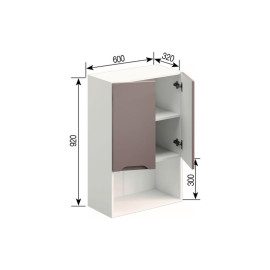 Кухонная секция верхняя В 60 2Д п/мікрохв. (920) Зарина Мир мебели 