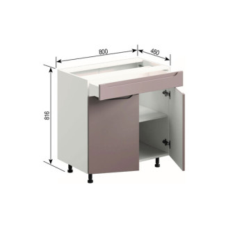 Кухонна секція нижня Н 80 ДШ FAVORIT Заріна Світ меблів