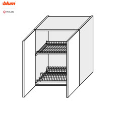 Кухонна секція Вінтаж верхня 80ВС/720 2дв Сушка Pro Blum  +  Rejs VN-484W/9003