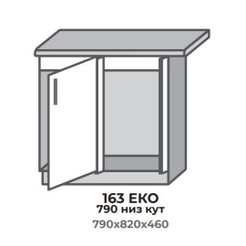 Кухонна секція 563 ЕКО 790 низ кут 90° (790*456*820 мм) Сонома/Альба Еверест