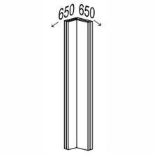 Кухонна секція Вінтаж нижня Кут Н 90° 650х650/820 Обманка VN-095W/9003 MiroMark