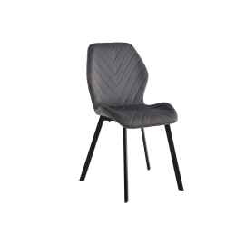 Стілець N-54 темно-сірий велюр  +  чорний Vetro mebel