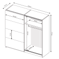 Шафа-купе 2,5х2,1 Імперія / Imperia Глянець Білий MiroMark MP-21-WB