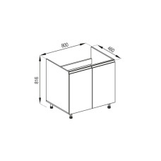 Кухонная секция нижняя Н 80М Тина Мир мебели