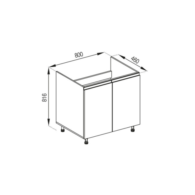 Кухонная секция нижняя Н 80М Тина Мир мебели