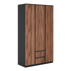 Шафа 3Дв 2Ящ Чорний / Дуб Ліворно Фріда Світ Меблів
