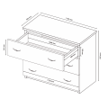 Комод 3Ящ Дженнифер / Jennifer Глянец Чёрный MiroMark JF-63-RB/BL