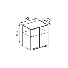 Кухонна секція верхня У 60 під витяжку Адель Світ меблів  