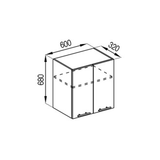 Кухонна секція верхня У 60 під витяжку Адель Світ меблів Кухонна секція верхня У 60 під витяжку Адель Світ меблів