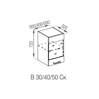 Кухонна секція верхня В 50 Ск Березня Світ меблів  