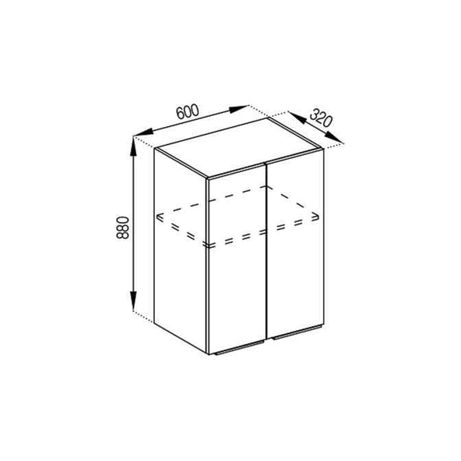 Кухонная секция верхняя В 60 під витяжку (h-920) Тина Мир мебели 
