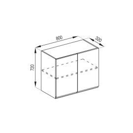 Кухонная секция верхняя В 80 Тина Мир мебели