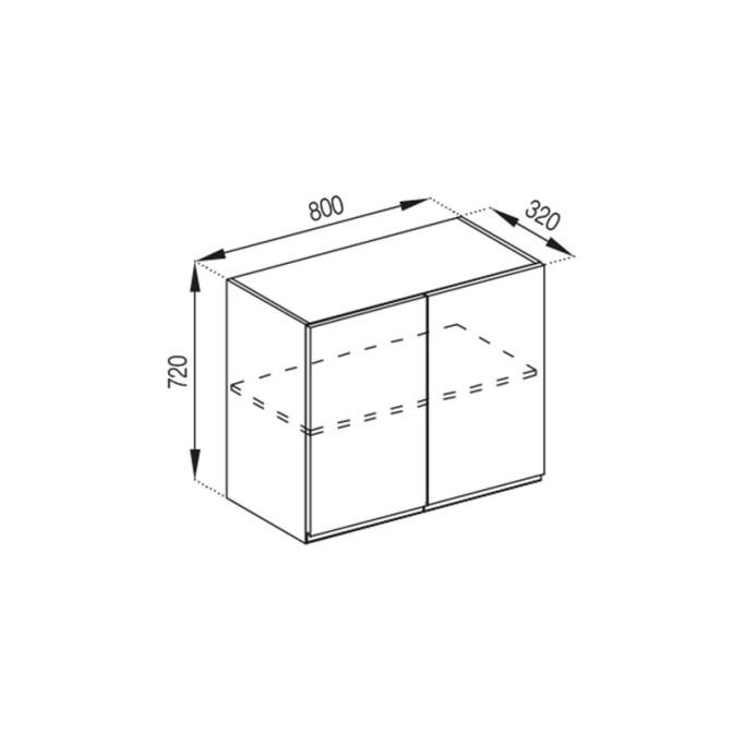 Кухонная секция верхняя В 80 Тина Мир мебели