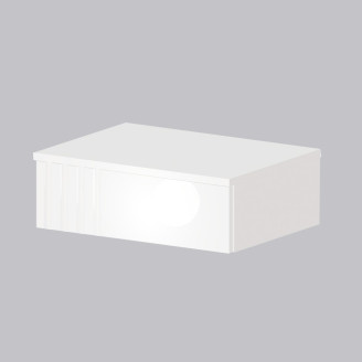 Тумба прикроватная Лина Белый / Белый Глянец Мир Мебели