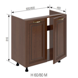 Кухонная секция нижняя Н 60М Роксана Мир мебели 