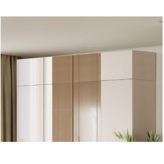 Антресоль 4Дв із дзеркалом Лорі / Lory Глянець Кашемір MiroMark LR-05-GC