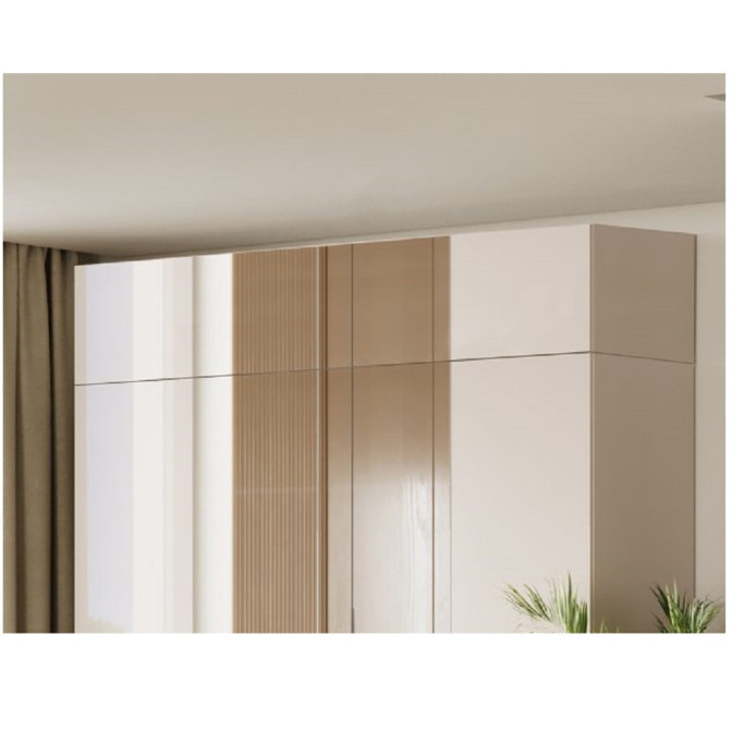 Антресоль 4Дв с зеркалом Лори / Lory Глянец Кашемир MiroMark LR-05-GC Антресоль 4Дв с зеркалом Лори / Lory Глянец Кашемир MiroMark LR-05-GC