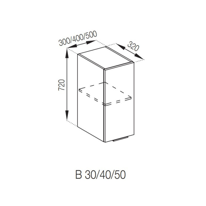 Кухонная секция верхняя В 50 Милана Мир мебели  