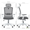Кресло Uran White HR сиденье Сидней-20/спинка Сетка SL-06 салатовая AMF