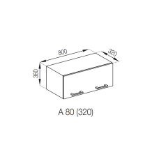 Кухонная секция антресоль А 80 (320) Марта Мир мебели