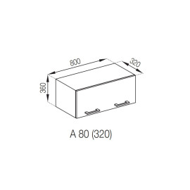 Кухонна секція антресоль А 80 (320) Марта  Світ меблів