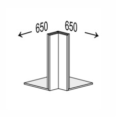 Кухонная секция Лео верхняя угол 90° Антресоль Обманка LE-291W/06 MiroMark