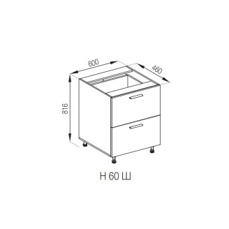 Кухонна секція нижня Н 60 Ш FAVORIT Б'янка Світ меблів Кухонна секція нижня Н 60 Ш FAVORIT Б'янка Світ меблів