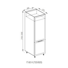 Кухонная секция пенал П 60 Х (h-920) Анна Мир мебели 
