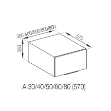 Кухонная секция антресоль А 80 (570) Алиса Мир мебели