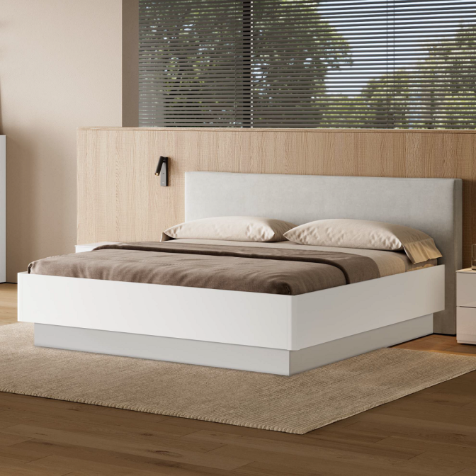 Ліжко з підйомним механізмом 1,8x2,0 Міла / Mila Глянець Білий MiroMark MA-48-WB