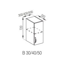 Кухонная секция верхняя В 30 Оля Мир мебели