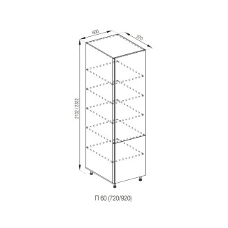 Кухонная секция пенал П 60 (h-920) Софи Мир мебели 