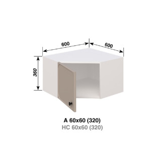 Кухонна секція антресоль А 60х60 (320) Сью Світ меблів Кухонна секція антресоль А 60х60 (320) Сью Світ меблів
