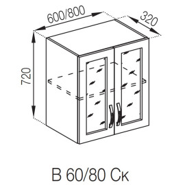 Кухонная секция нижняя В 80Ск Прованс Мир мебели