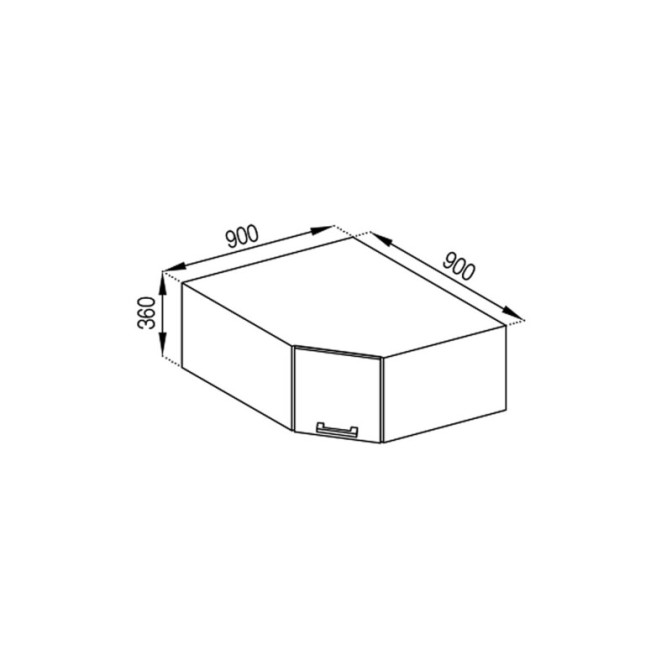 Кухонная секция антресоль А 90*90 Марта Мир мебели