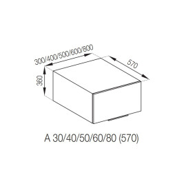 Кухонная секция антресоль А 50 (570) Милана Мир мебели 
