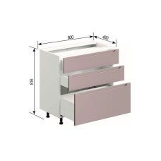 Кухонная секция нижняя Н 60 3Ш (1 + 2) FAVORIT Зарина Мир мебели