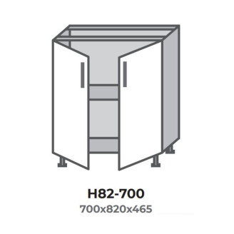 Кухонна секція Н82-700 нижня 700 два фасади Оптима Еверест  