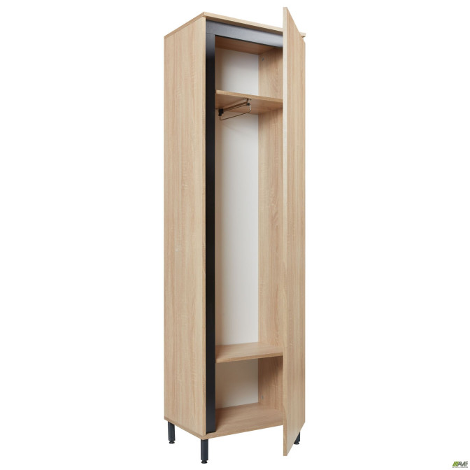 Шкаф гардеробный Welcome (550х400х1960Н) Черный графит, Дуб Сонома AMF