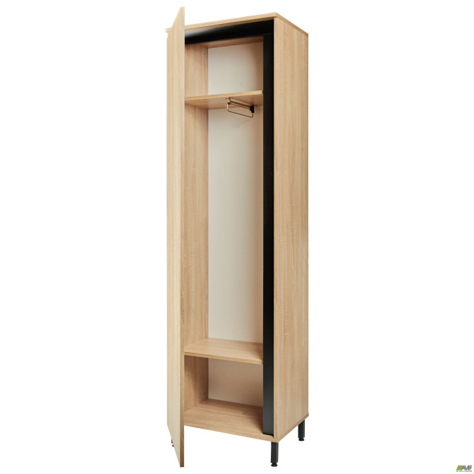 Шкаф гардеробный Welcome (550х400х1960Н) Черный графит, Дуб Сонома AMF