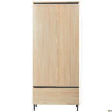 Шкаф гардеробный Welcome (810х400х1960Н) Черный графит, Дуб Сонома AMF