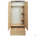 Шкаф гардеробный Welcome (810х400х1960Н) Черный графит, Дуб Сонома AMF