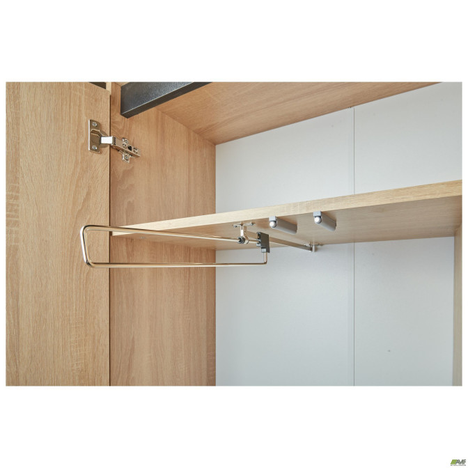 Шкаф гардеробный Welcome (810х400х1960Н) Черный графит, Дуб Сонома AMF