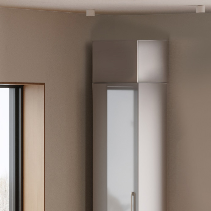 Антресоль 1Дв Меги / Megy Глянец Шиншила Серая MiroMark MG-01-GG