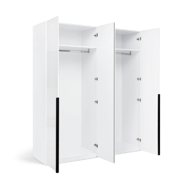 Шафа 4Дв без дзеркала Міла / Mila Глянець Білий MiroMark MA-24-WB